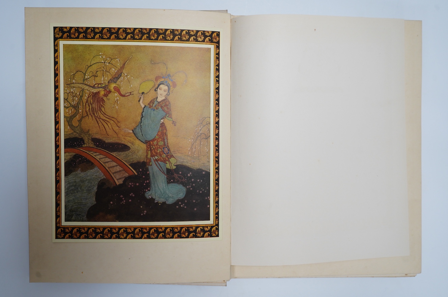 Housman, Laurence - Princess Badoura: a tale of the Arabian Nights retold ... Illustrated by Edmund Dulac. decorated title, 10 coloured and mounted plates (with captioned guards), decorated e/ps.; coloured pictorial and